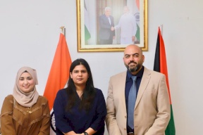 المدير التنفيذي للصندوق الفلسطيني للتشغيل يبحث سبل التعاون مع  السفيرة الهندية الجديدة لدى فلسطين