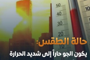 الطقس: أجواء حارة إلى شديدة الحرارة