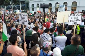 صور وفيديو| تظاهرة حاشدة في ڤيينا تنديدا بعدوان الاحتلال على غزة