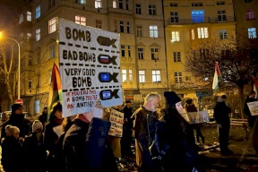 صور: مظاهرة في "براغ" دعما للشعب الفلسطيني