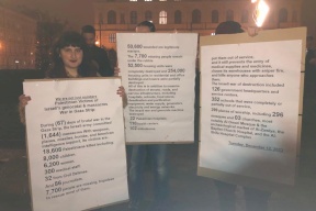  تظاهرة في براغ تندد بدعم بايدن لمجازر الإبادة في فلسطين