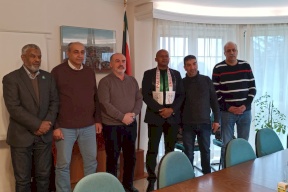 وفد من الجالية الفلسطينية في المجر يزور سفارة جنوب أفريقيا