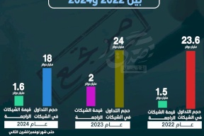 الشيكات في فلسطين بين 2022 و2024