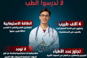 نقابة الأطباء تحذر خريجي الثانوية العامة في فلسطين: لا تدرسوا الطب 