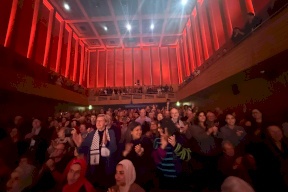 نجاح باهر لمهرجان "أصوات فلسطين" في لندن بتنظيم من رابطة الجالية الفلسطينية وبال ميوزك