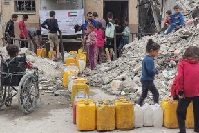 مؤسسة RVF تستأنف نشاطاتها بمدينة غزة وشمالها لتزويد السكان بالمياه الصالحة للشرب