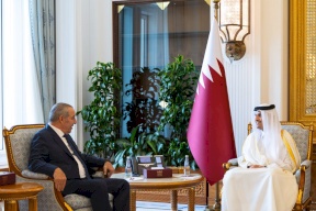 الشيخ يبحث مع رئيس الوزراء القطري آخر المستجدات المتعلقة بالوضع الفلسطيني