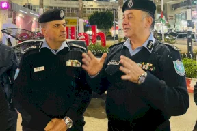 نائب مدير عام الشرطة العميد رشيد الحمدان يتفقد القوة العاملة في الميدان برام الله