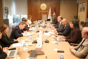 Governor of the Monetary Authority Discusses with the President of the European Bank Ways to Support the Palestinian Banking Sector
