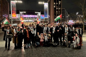 חתימת הסכם תאומות בין העיר הפלסטינית נמלוס לעיר ברנט הבריטית