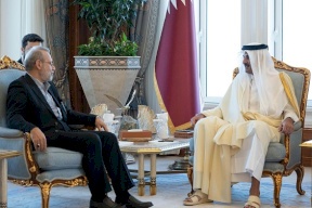 أمير قطر ولاريجاني يبحثان تطورات الأوضاع بالمنطقة وجهود خفض التصعيد