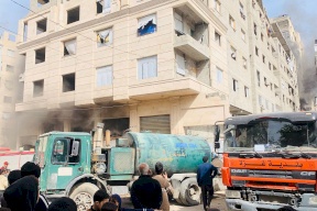 فيديو: إصابات في حريق بمخزن مساعدات إنسانية بغزة