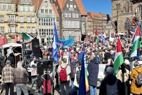 الجالية الفلسطينية في بريمن تنظم وقفة تضامنية مع الاسرى بالتعاون مع مؤسسات المانية