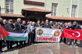 Rassemblement de solidarité à Eskişehir en soutien aux prisonniers palestiniens et rejet des décisions israéliennes