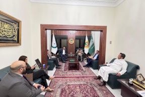 Accueil du représentant permanent de l'État de Palestine auprès de l'Organisation de la coopération islamique dans son siège à Jeddah