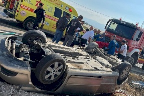 Blessure grave dans un accident de la route sur la route 90 dans la vallée du Jourdain