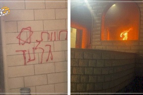 מתנחלים מסיקים אש בשני בתים ومسגד באל-טואנה בדרום חברון