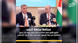 Governor of the Monetary Authority: The Draft Law to Reduce Cash Usage Will Be Presented to Citizens as It Affects the Life of Every Palestinian
