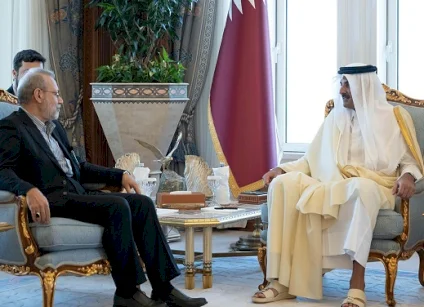 أمير قطر ولاريجاني يبحثان تطورات الأوضاع بالمنطقة وجهود خفض التصعيد