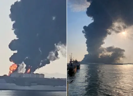 الهجمات على الخليج.. استهداف خزانات وقود بميناء صلالة وحريق بمطار أبو ظبي