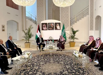 وفد فلسطيني برئاسة نائب الرئيس يلتقي وزير الخارجية السعودي