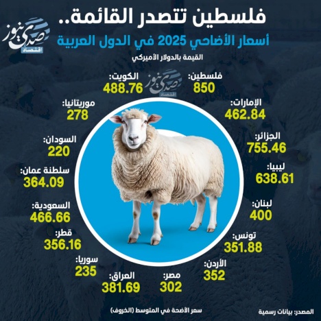 فلسطين تتصدر القائمة.. أسعار الأضاحي 2025 في الدول العربية