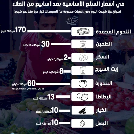 أسواق غزة تتنفس.. صدى نيوز ترصد انخفاضاَ ملحوظاً في أسعار السلع الأساسية بعد أسابيع من الغلاء