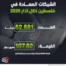 الشيكات المعادة في فلسطين خلال آذار 2025