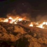 مستعمرون يحرقون مشطب مركبات في برقا شرق رام الله (فيديو)