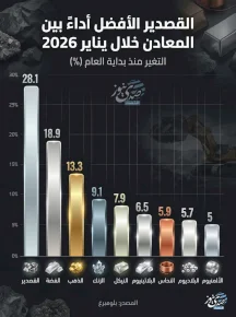 القصدير الأفضل أداء بين المعادن خلال يناير 2026 