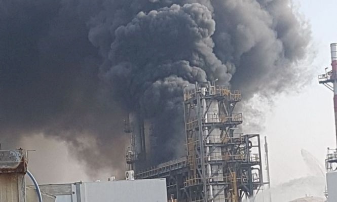 اندلاع حريق كبير في ميناء أسدود