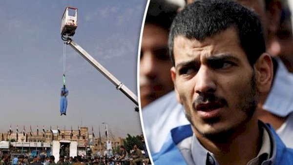 صور| حسين..وحش بشري اغتصب طفلة وقتلها واعدم بـ5 طلقات بالقلب ووضعت جثته على رافعة