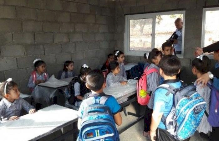 مواطنون يتصدون لمستوطنين حاولوا الاعتداء على مدرسة جب الذيب