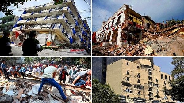 انظر إلى زلزال المكسيك وانهيار العمارات فيها