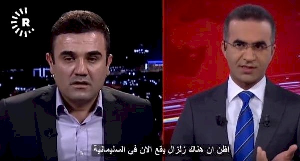 بالفيديو: زلزال العراق يصيب ضيفا بحالة هلع مباشرة على الهواء!