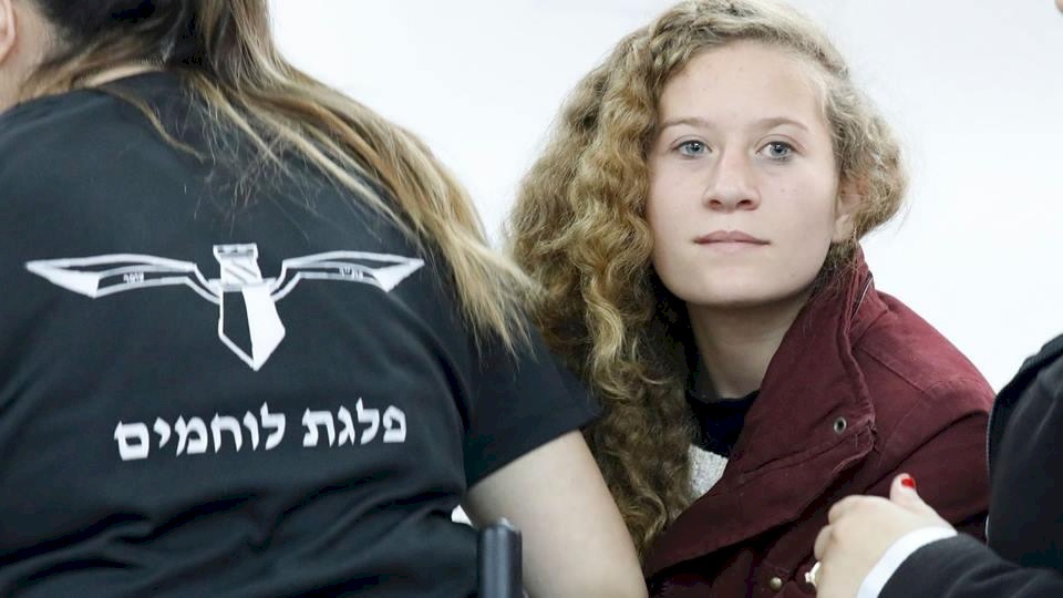 فيديو/ عهد التميمي امام المحكمة 