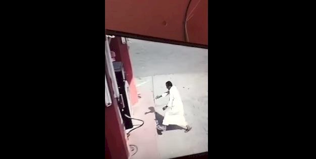 فيديو.. محاولة إحراق محطة وقود في مكة!