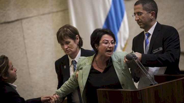 طرد االزعبي من جلسة بالكنيست الإسرائيلي