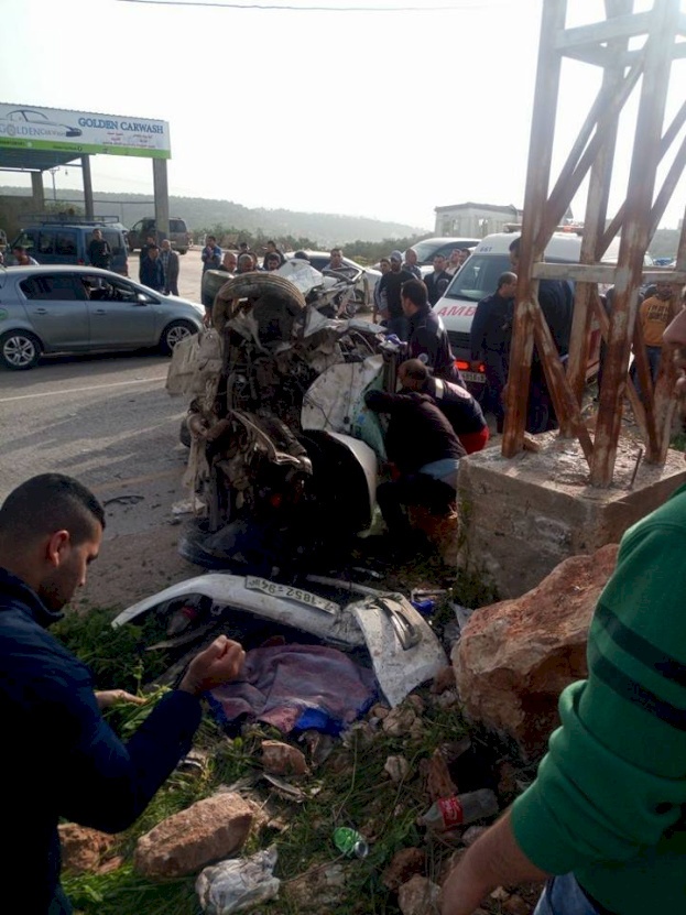 محدث/ مصرع مواطنين بحادث سير قرب سلفيت 