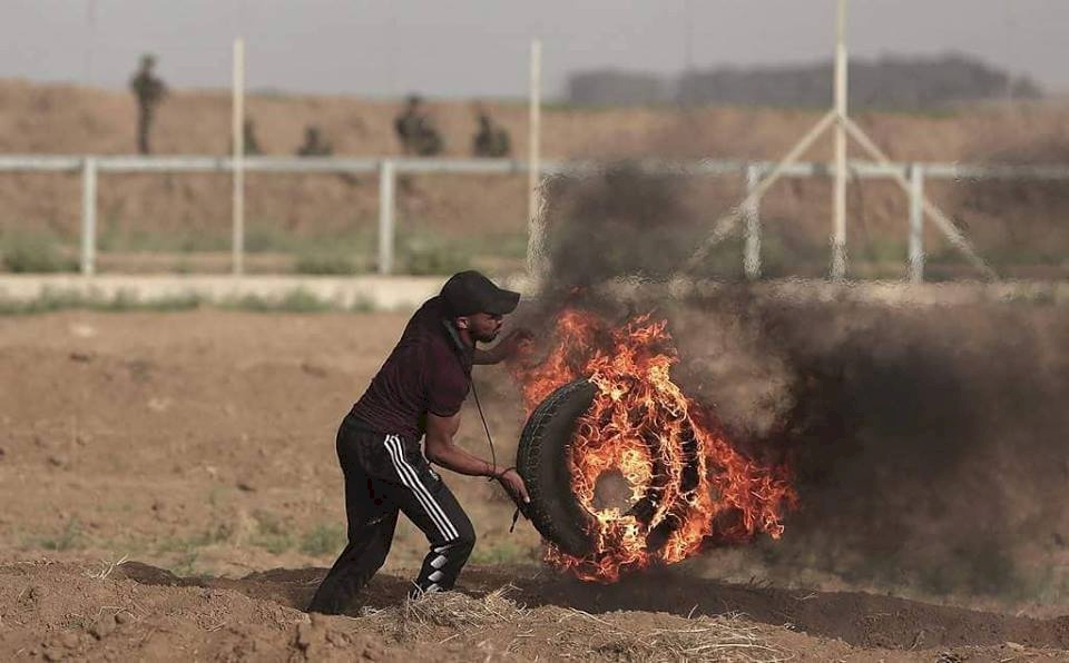 109 اصابة خلال مسيرات العودة في غزة