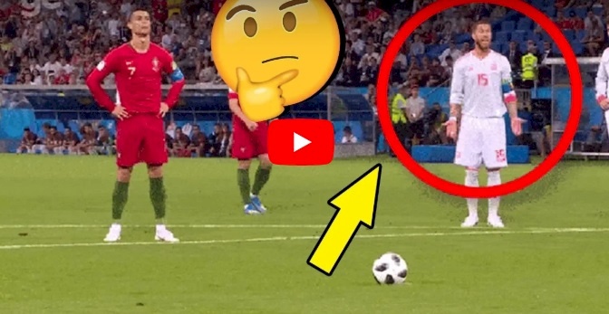 شاهد/ راموس يغشش دي خيا مكان ركلة الجزاء لرونالدو