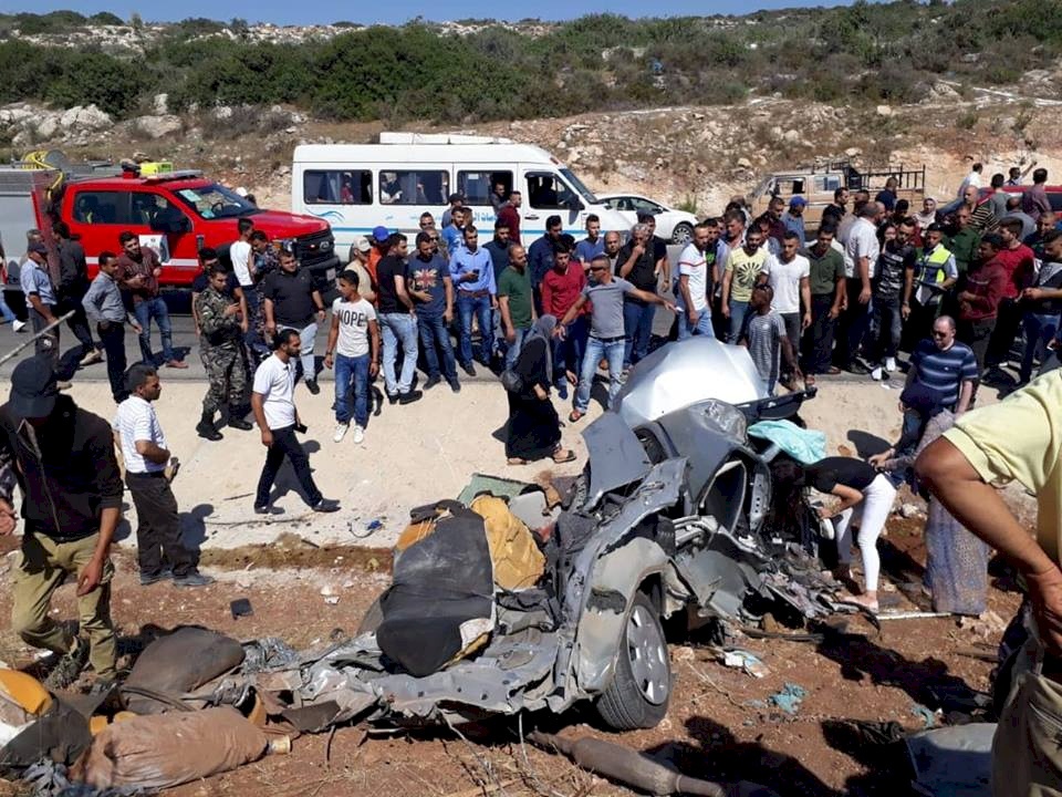 بالصور / وفاة طالبين في حادث سير جنوب جنين