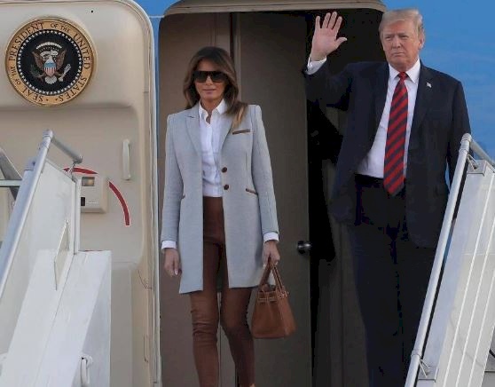 ميلانيا ترامب بإطلالة كلفتها آلاف الدولارات ‎