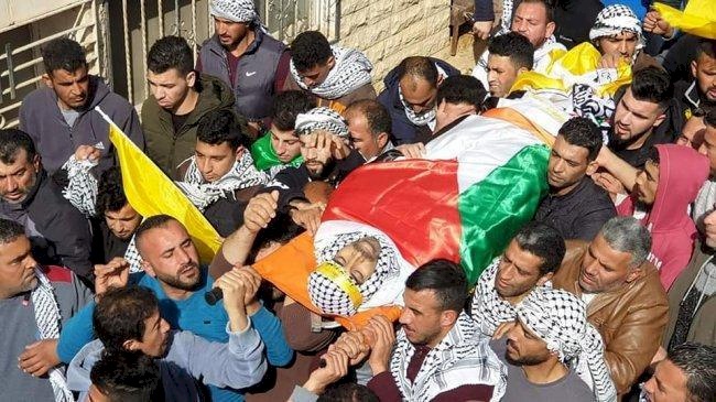 تشييع جثمان الشهيد حمدي نعسان في المغير برام الله