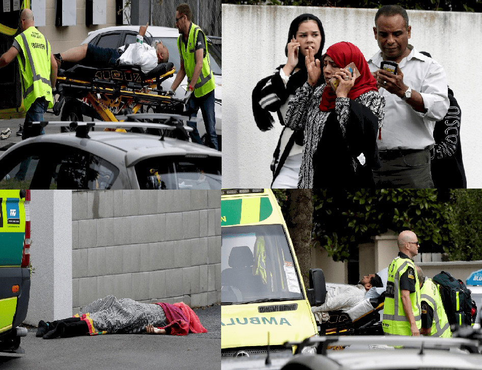 صور: هجوم مرعب على مسجدين في نيوزيلندا  