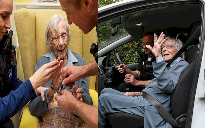  الشرطة تعتقل امرأة عمرها 104 أعوام لسبب "غريب جدا"