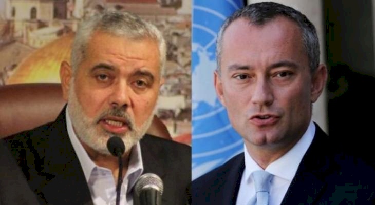 تفاصيل اجتماع هنية مع ملادينوف في غزة