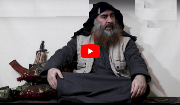 بالفيديو | البغدادي زعيم داعش يظهر لأول مرة منذ 2014