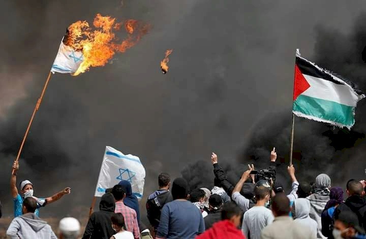 غزة : جمعة 'حرق العلم الصهيوني'