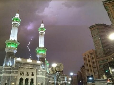 فيديو.. سيول وأمطار رعدية ورياح شديدة على مكة